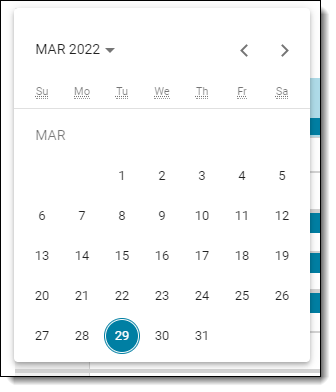 Calendar Date-picker for daily view.